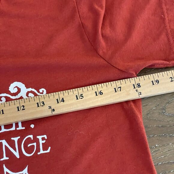 Beetlejuice Shirt Womens Small Rust Strange and Unusual Short Sleeve Movie Quote - Picture 8 of 10